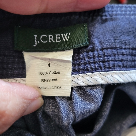 J. Crew Anchor Print Blue Skirt Size 4 - Picture 4 of 5